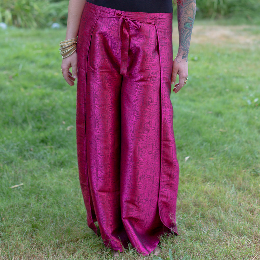 Silk Wraparound Pants