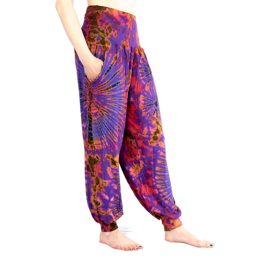 Tie Dye Yoga Harem Pants with Pockets