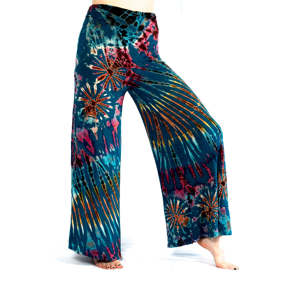 Wide Leg Flare Tie Dye Palazzo Pants